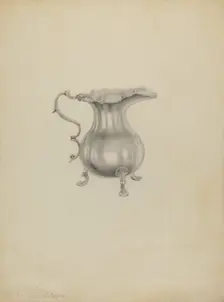 Silver Pitcher, 1937. Creator: Dorothy Dwin