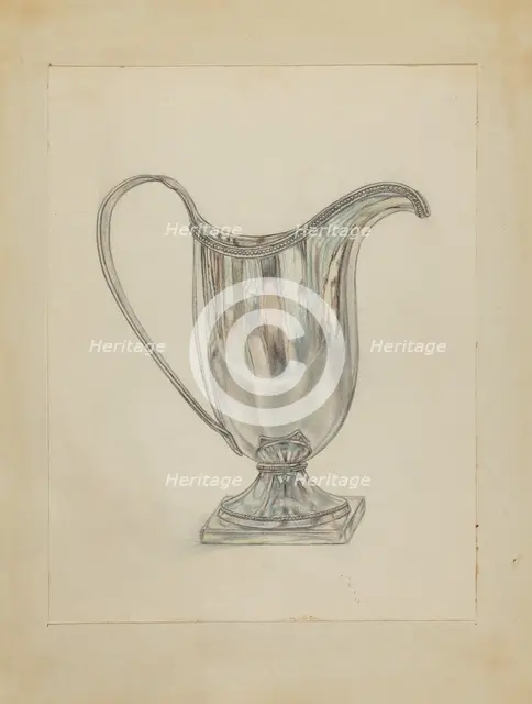 Silver Pitcher, c. 1936. Creator: Frank Fumagalli.