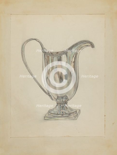 Silver Pitcher, c. 1936. Creator: Frank Fumagalli.