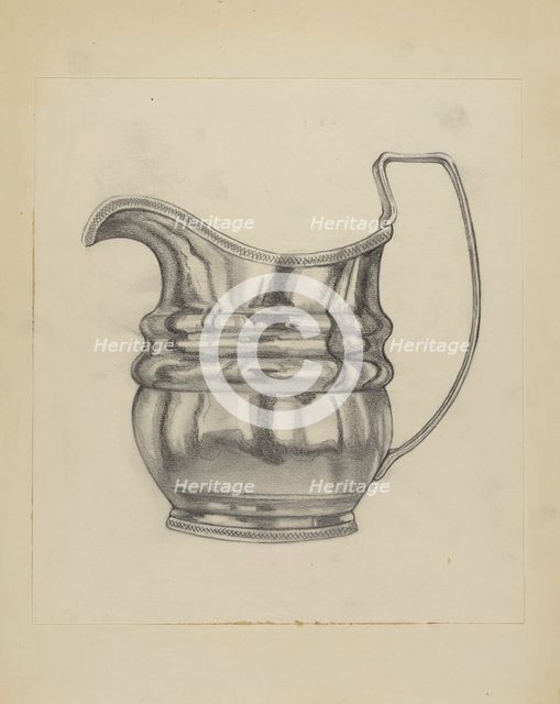 Silver Pitcher, c. 1936. Creator: Frank Fumagalli.