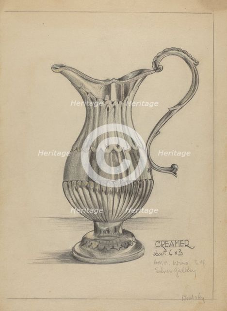 Silver Pitcher, c. 1936. Creator: S. Brodsky.
