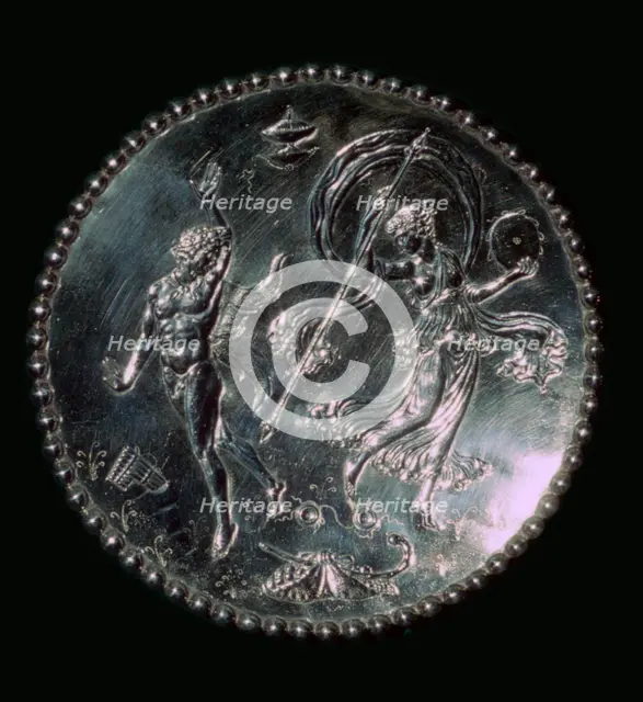 Silver platter from the Mildenhall treasure, Roman Britain, 4th century. Artist: Unknown