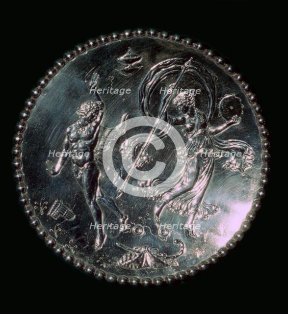Silver platter from the Mildenhall treasure, Roman Britain, 4th century. Artist: Unknown