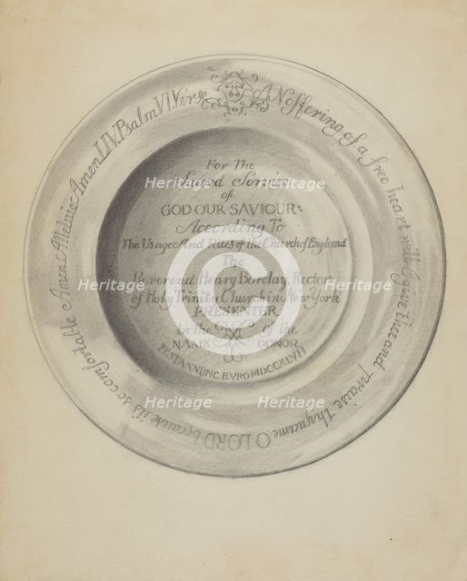 Silver Plate, 1935/1942. Creator: James O'Mara.