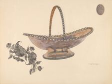 Silver Plate Bread Basket, c. 1937. Creator: Chris Makrenos