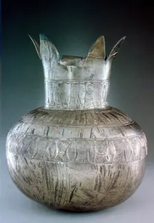 Silver pomegranate vase, from Tutankhamun's tomb, 14th century BC