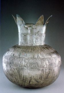 Silver pomegranate vase, from Tutankhamun's tomb, 14th century BC