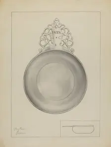Silver Porringer, 1936. Creator: Clayton Braun