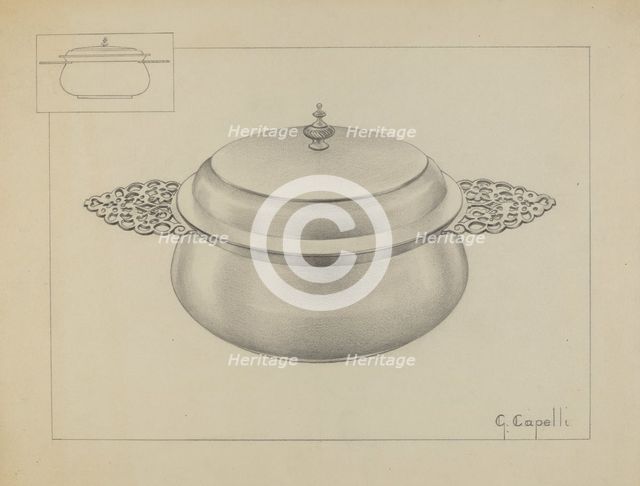 Silver Porringer, c. 1936. Creator: Giacinto Capelli.