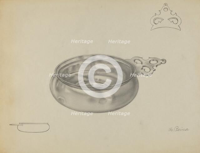 Silver Porringer, c. 1936. Creator: Horace Reina.