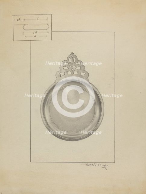 Silver Porringer, c. 1936. Creator: Michael Fenga.