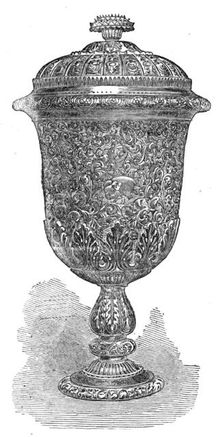 Silver prize cup for the East Indian Railway Volunteer Rifle Corps, 1873. Creator: Unknown