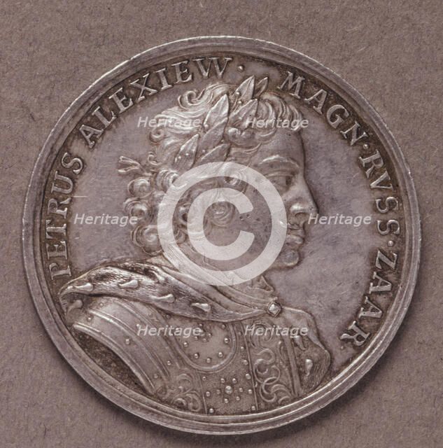 Silver Ruble, 1714. Artist: Numismatic, Russian coins  