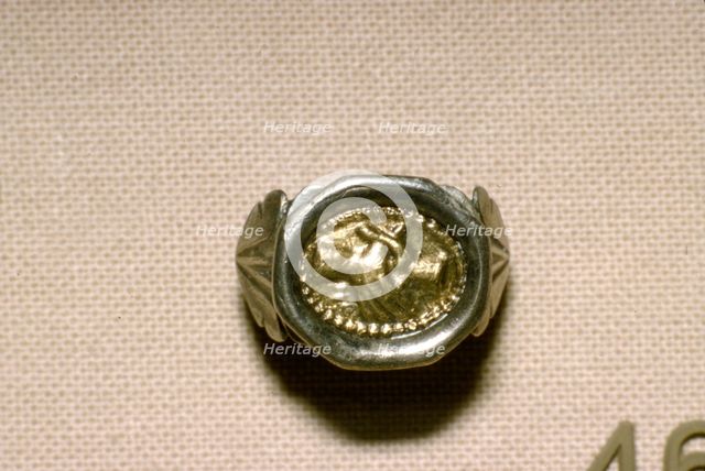 Silver Ring, Roman, 4th century. Artist: Unknown.