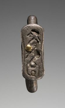 Silver Ring with Gold Stud in Bezel, about 550 BC. Creator: Unknown