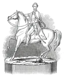 Silver statue of the Duke of Wellington, 1845. Creator: Unknown