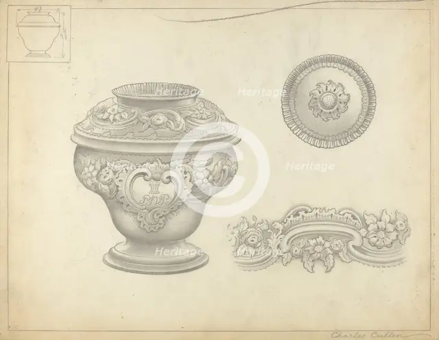 Silver Sugar Bowl, 1935/1942. Creator: Charles Cullen.