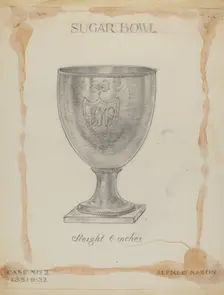 Silver Sugar Bowl, 1935/1942. Creator: Alfred Nason