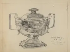Silver Sugar Bowl, 1935/1942. Creator: S. Brodsky