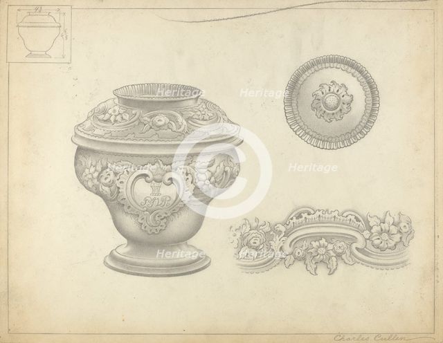 Silver Sugar Bowl, 1935/1942. Creator: Charles Cullen.