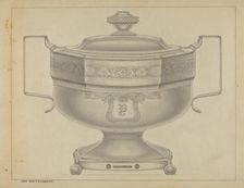 Silver Sugar Bowl, c. 1936. Creator: Bernard Westmacott