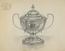 Silver Sugar Bowl, c. 1936. Creator: Herbert Russin