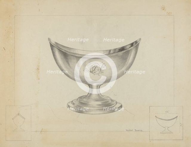 Silver Sugar Bowl, c. 1936. Creator: Hester Duany.