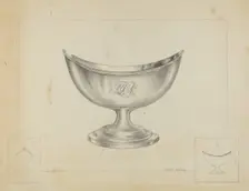 Silver Sugar Bowl, c. 1936. Creator: Hester Duany