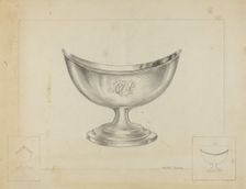 Silver Sugar Bowl, c. 1936. Creator: Hester Duany