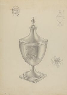 Silver Sugar Bowl, c. 1936. Creator: Hester Duany