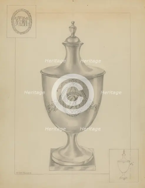 Silver Sugar Bowl, c. 1936. Creator: Hester Duany.