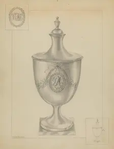 Silver Sugar Bowl, c. 1936. Creator: Hester Duany