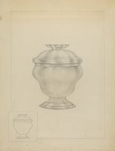 Silver Sugar Bowl, c. 1936. Creator: Isidore Steinberg
