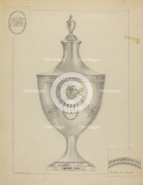 Silver Sugar Bowl, c. 1937. Creator: Hester Duany.