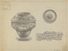 Silver Sugar Bowl, c. 1937. Creator: Simon Weiss