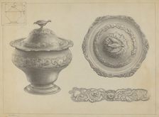 Silver Sugar Bowl, c. 1937. Creator: Simon Weiss