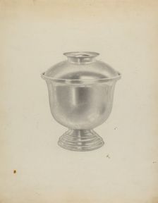 Silver Sugar Bowl, c. 1938. Creator: Michael Fenga