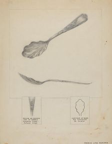 Silver Sugar Spoon, c. 1936. Creator: Francis Law Durand