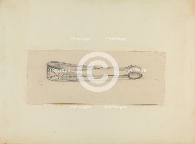 Silver Sugar Tongs, 1935/1942. Creator: Mary Berner.