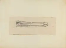 Silver Sugar Tongs, 1935/1942. Creator: Mary Berner