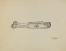 Silver Sugar Tongs, 1935/1942. Creator: Kalamian Walton
