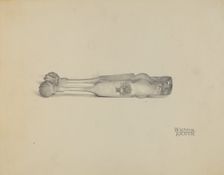 Silver Sugar Tongs, 1935/1942. Creator: Kalamian Walton