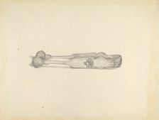 Silver Sugar Tongs, 1935/1942. Creator: Unknown
