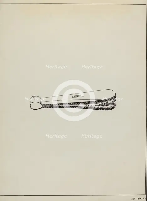 Silver Sugar Tongs, c. 1936. Creator: John R. Towers.