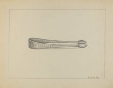 Silver Sugar Tongs, c. 1936. Creator: Suzanne Roy