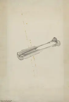 Silver Sugar Tongs, c. 1938. Creator: Florence Grant Brown