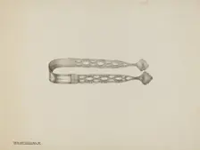 Silver Sugar Tongs, c. 1939. Creator: Kalamian Walton
