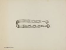 Silver Sugar Tongs, c. 1939. Creator: Kalamian Walton