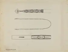 Silver Sugar Tongs, c. 1939. Creator: Kalamian Walton
