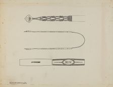 Silver Sugar Tongs, c. 1939. Creator: Kalamian Walton